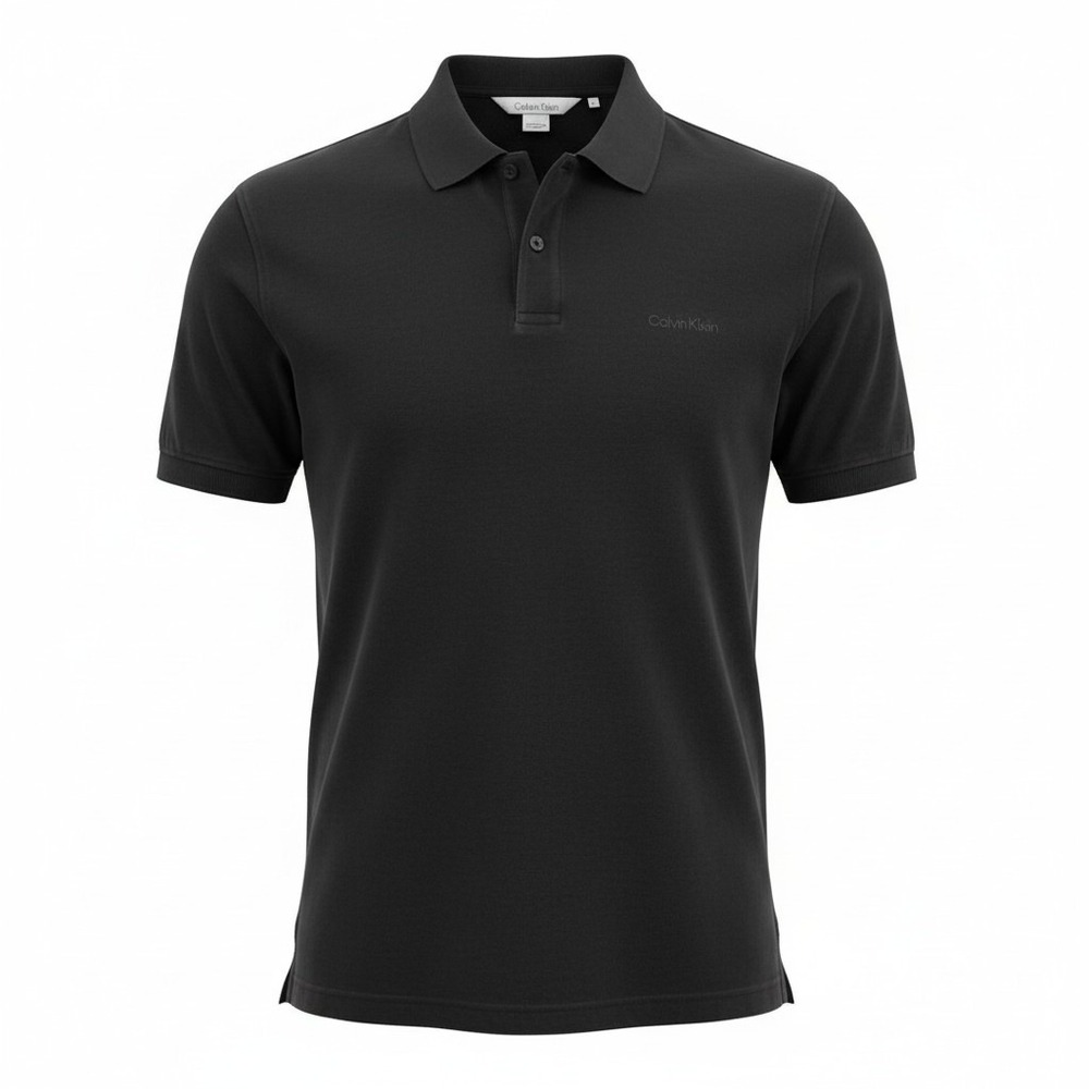 Calvin Klein Mens S Liquid Touch 100 Cotton Black Polo New Prep Modern Uniform